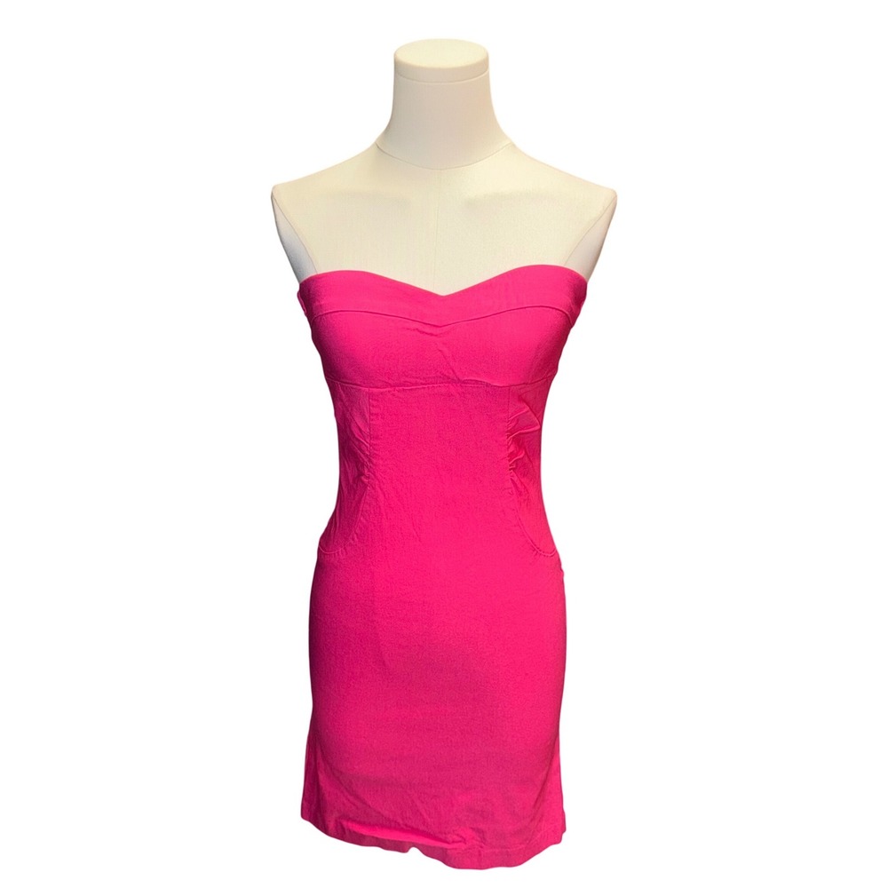 Body Central Strapless Mini Dress Womens Medium Pink Good Sweetheart Bodycon